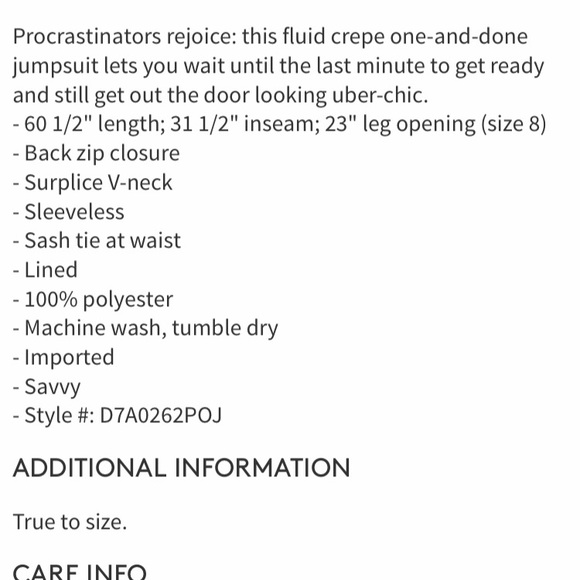 Devlin jumpsuit Boudoir - Picture 6 of 6